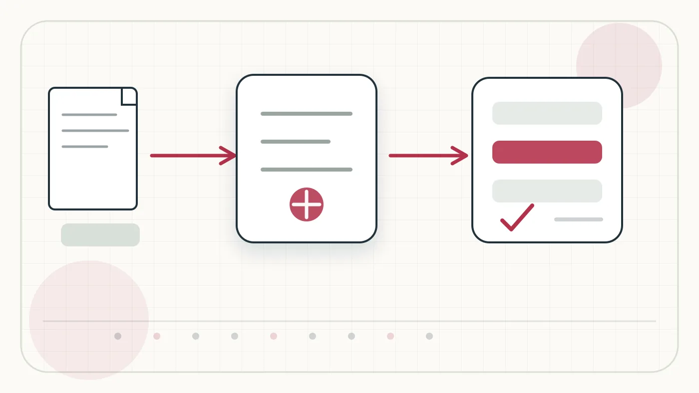 Illustration for ABBYY Vantage: technical process graphic for document intake, OCR, validation, and export