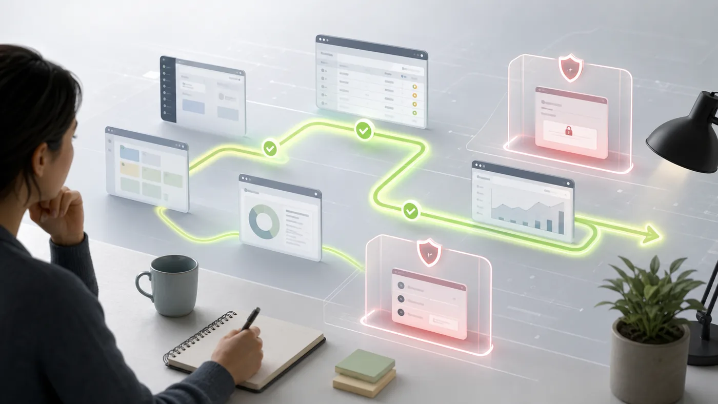 Illustration for Adept: supervised agent following a safe path through app windows