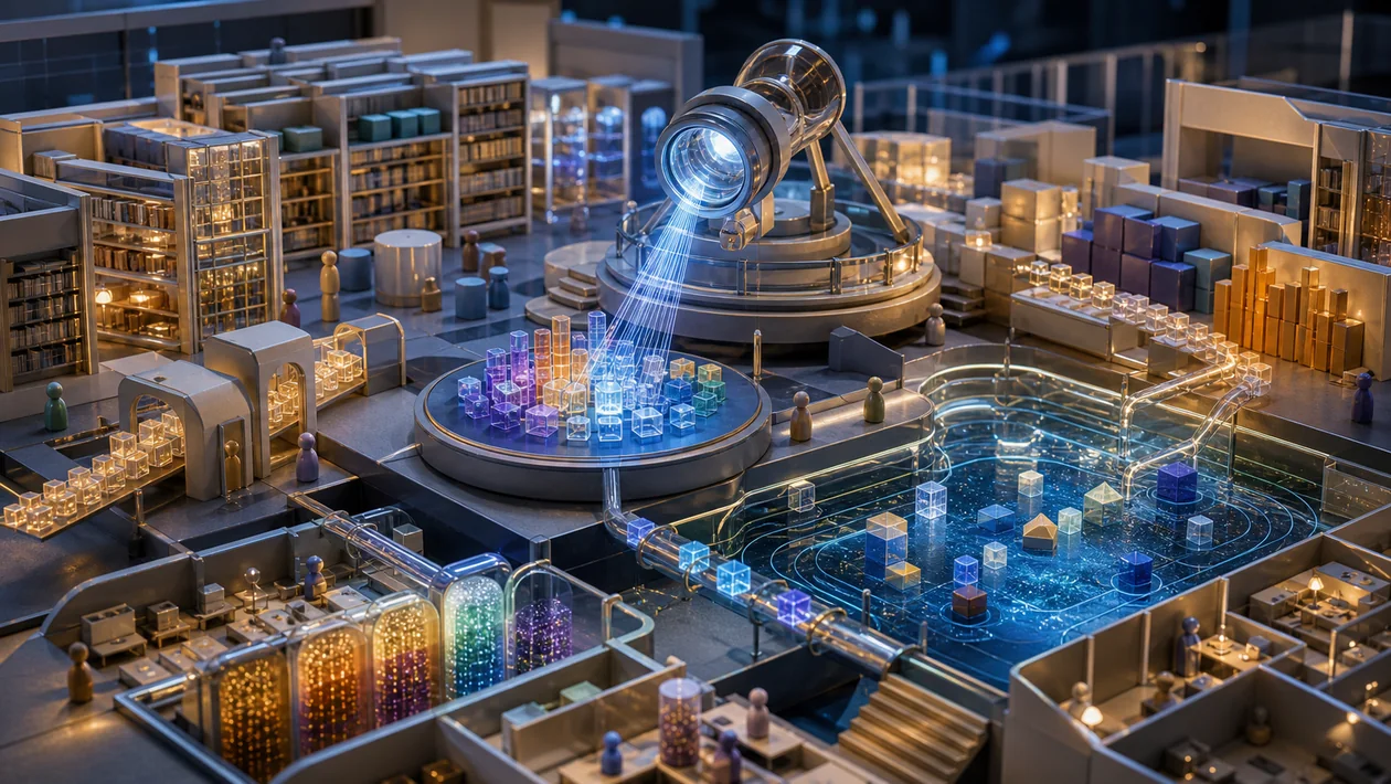 Illustration for Azure Synapse Analytics: data observatory with connected analytics paths