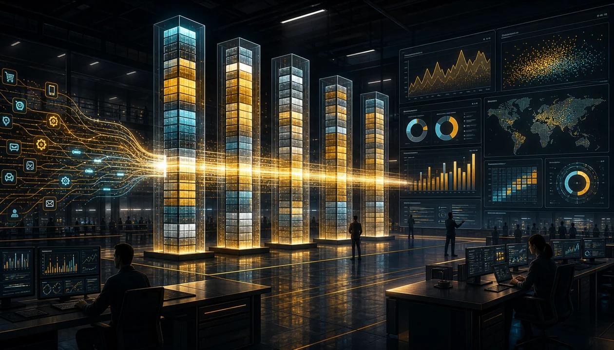 Illustration zu ClickHouse: Spaltenspeicher und schnelle Abfragen formen eine analytische Datenarchitektur