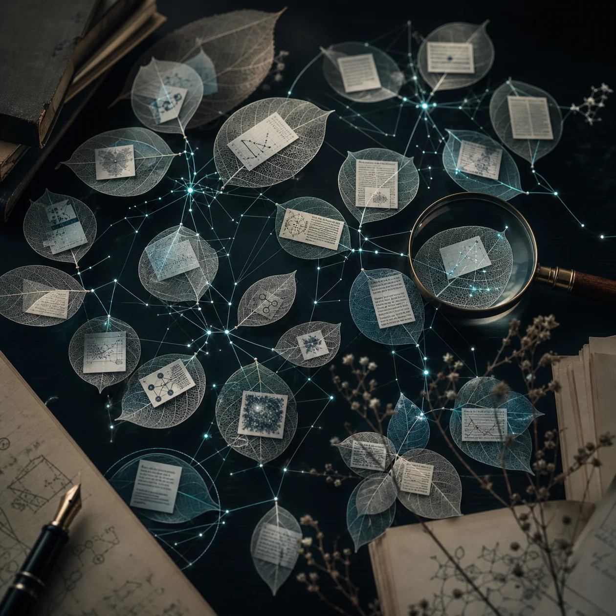 Illustration for Connected Papers: research papers as a connected citation network