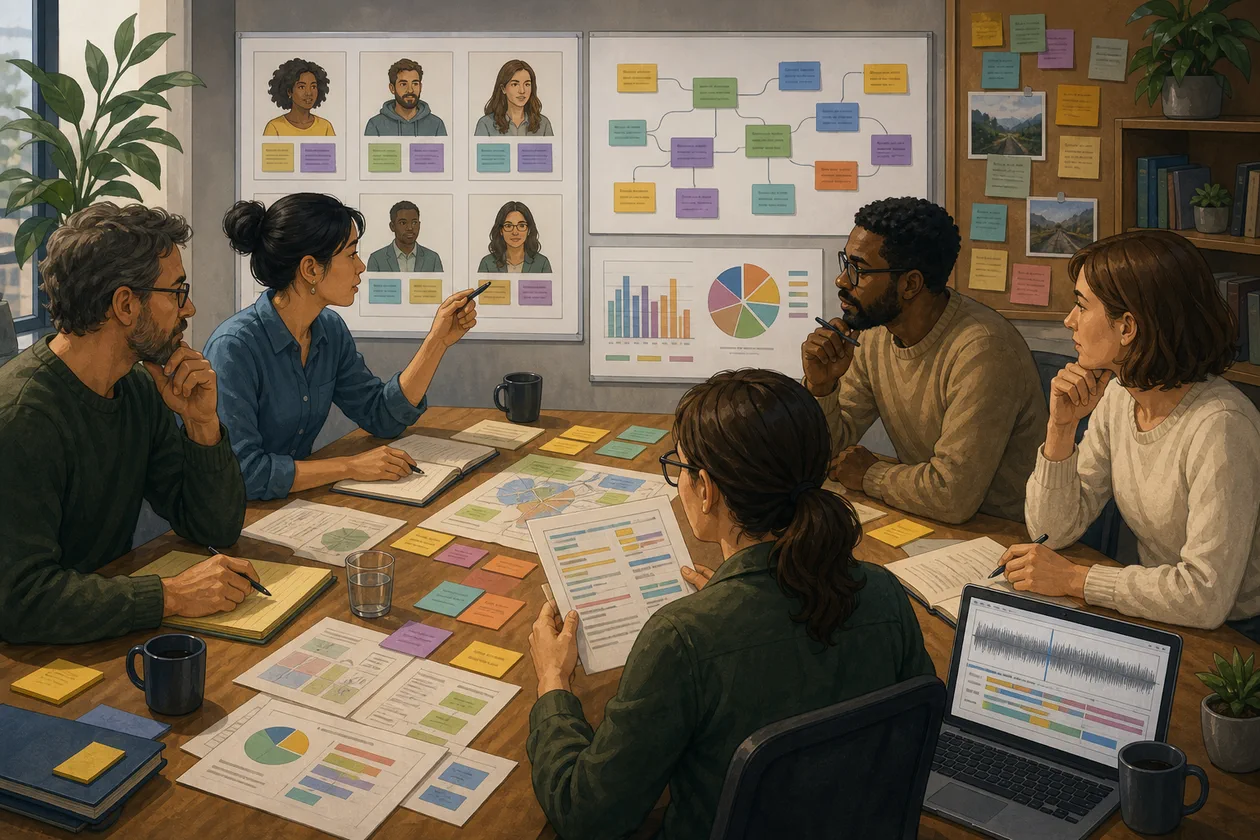 Illustration for Dedoose: researchers code interviews and mixed-methods data