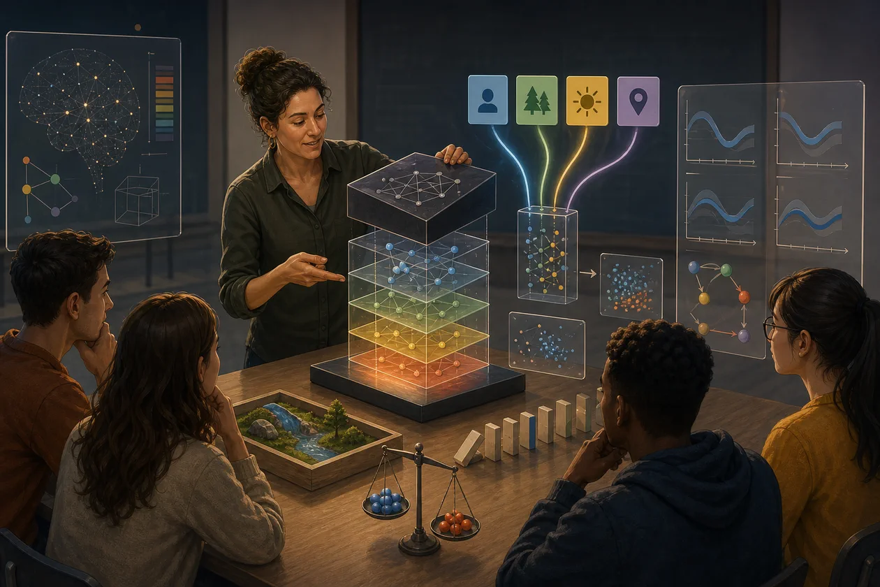 Illustration zu ELI5: ML-Erklaerer zerlegt ein Modell in transparente Feature-Schichten