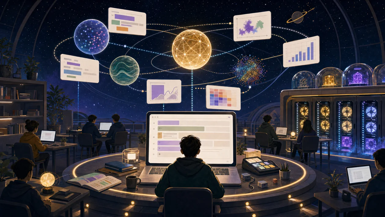 Illustration for Google Colab: notebook observatory connects experiments, GPU resources and charts