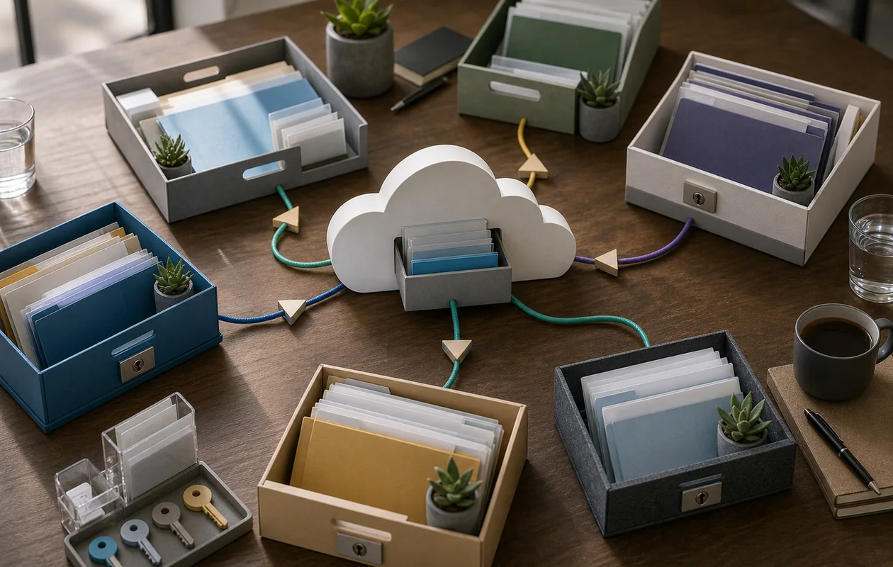 Illustration for Google Drive for Business: team folders, permissions, and cloud storage connect shared files