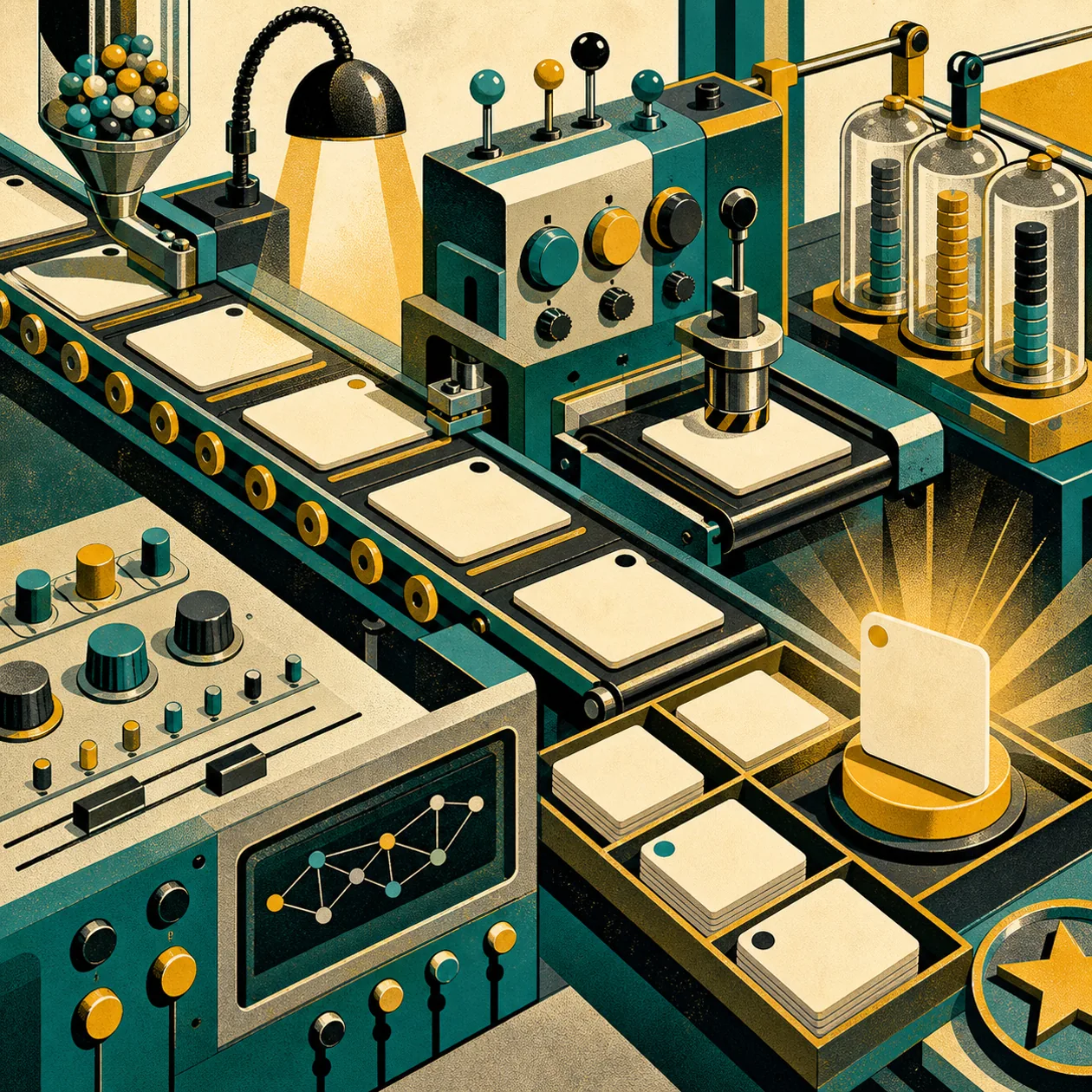 Illustration for H2O AutoML: model workshop with conveyor and tuning stations