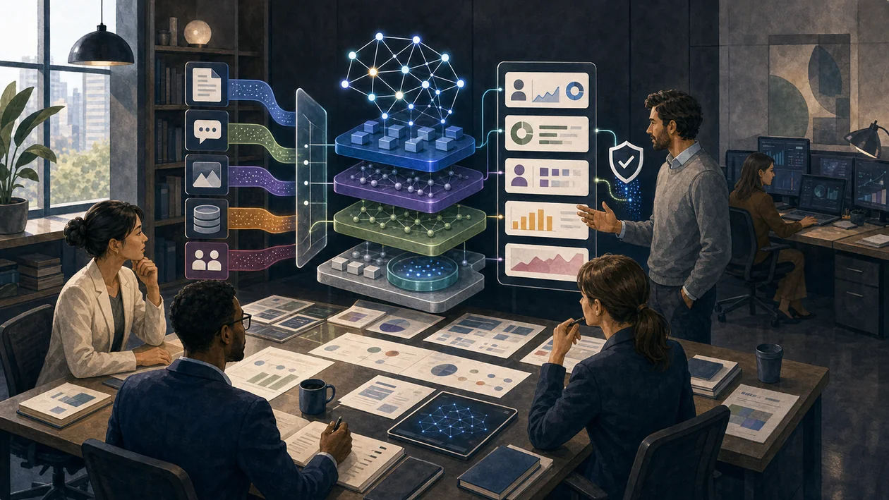 Illustration for IBM Watson: enterprise AI lab reviews data, models, and decisions