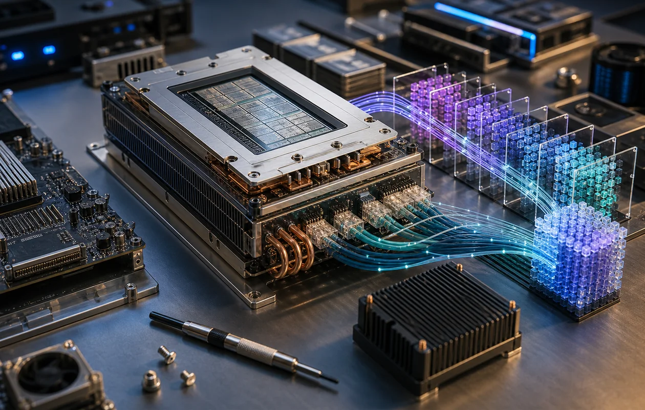 Illustration for Intel Habana Labs Gaudi: training data flows through accelerator hardware and model layers