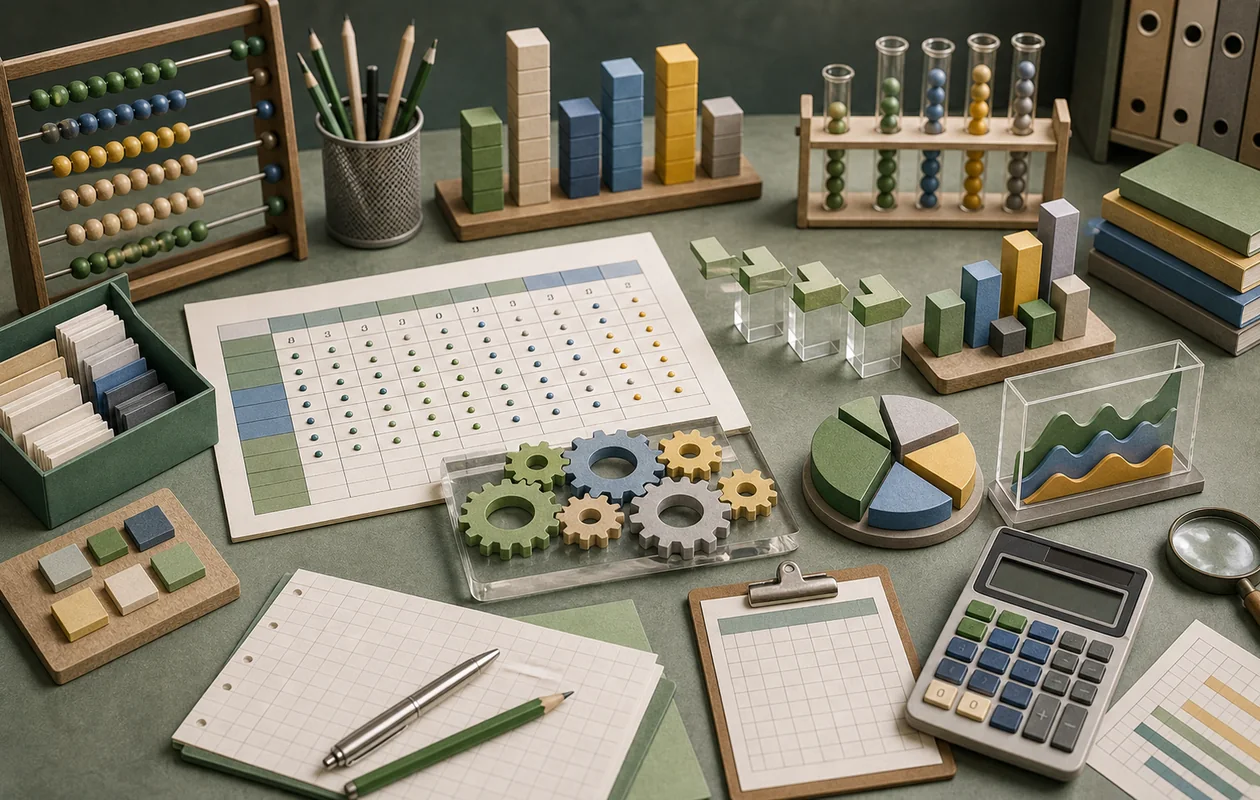 Illustration for LibreOffice Calc: grids, calculation objects, and charts form an open analysis surface