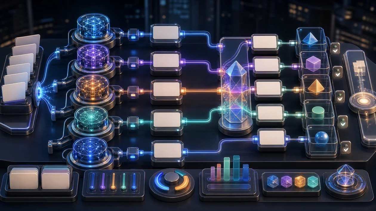 Illustration for LM Arena: language models are tested, compared, and reviewed in parallel