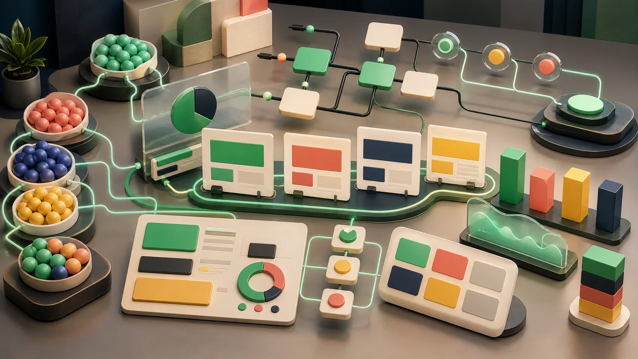 Illustration zu MailerLite: Kampagnenkarten laufen durch Segmente, Automation und Reporting