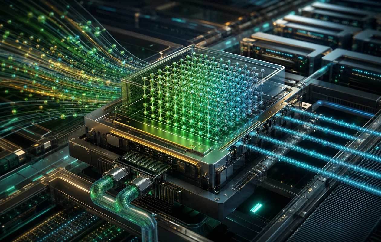 Illustration for NVIDIA A100 Tensor Core GPU: editorial workflow scene for NVIDIA A100 Tensor Core GPU with tool-related work objects