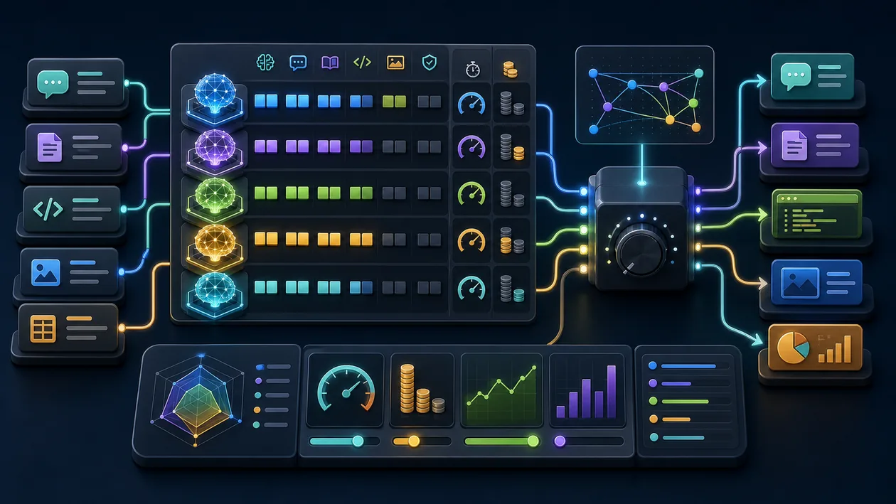 Illustration for OpenAI GPT Models: Model variants are routed by capability, cost, and task