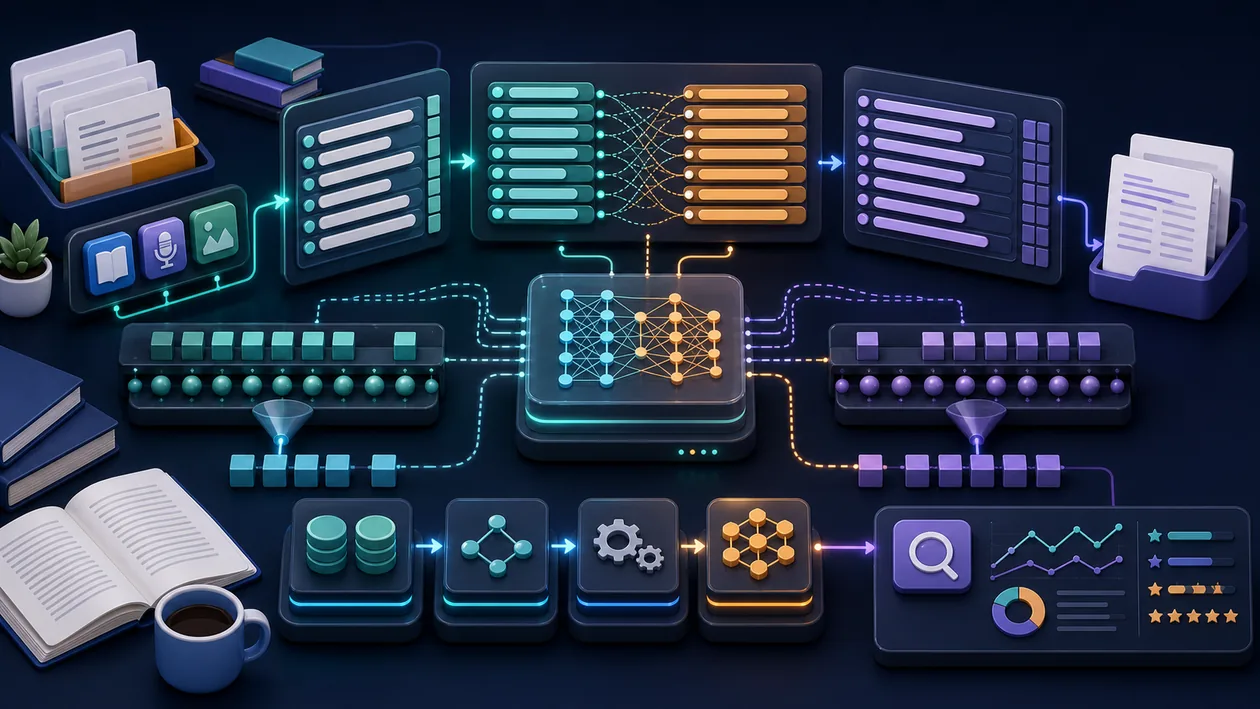 Illustration for OpenNMT: Language segments are aligned and passed through a translation model