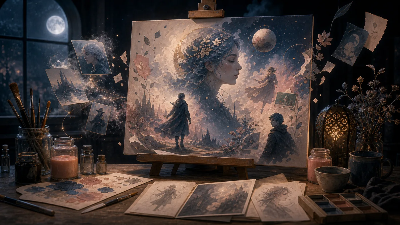 Illustration for Ourdream AI: dream atelier for creative image and character ideas