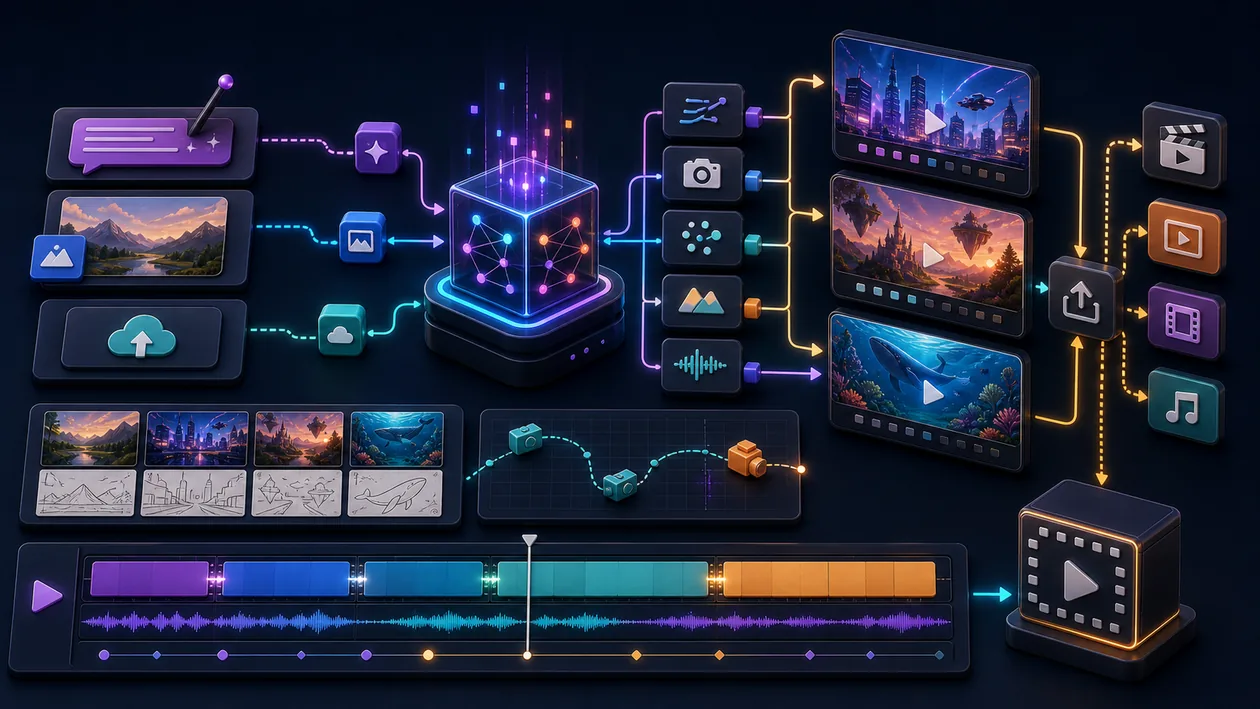 Illustration for PixVerse: Image ideas become short video variants through motion paths