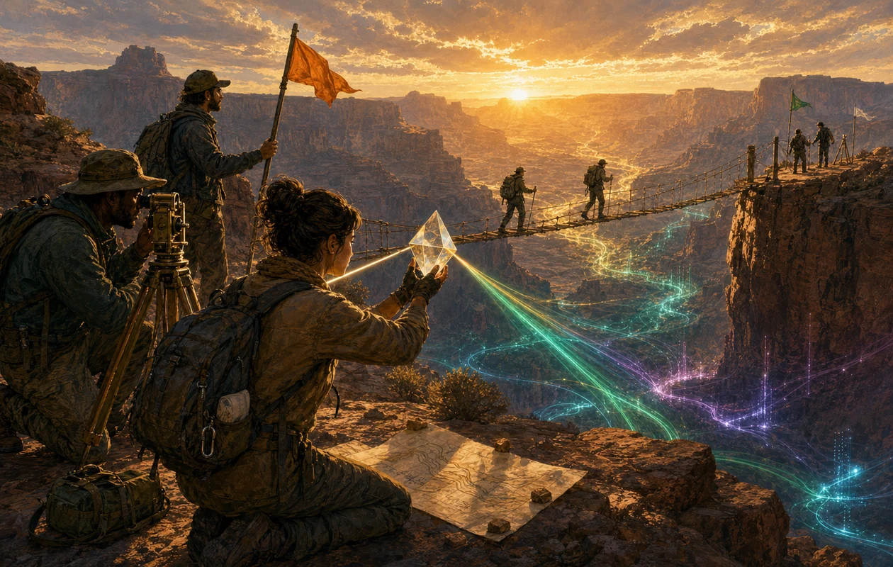 Illustration for Qlik: prism observatory for data relationships