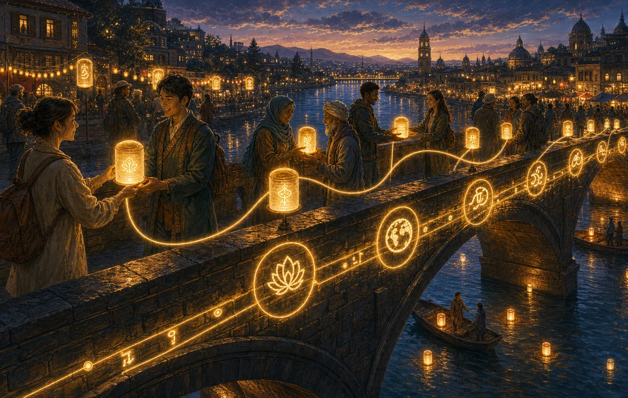 Illustration for Smartling: translation bridge between language islands