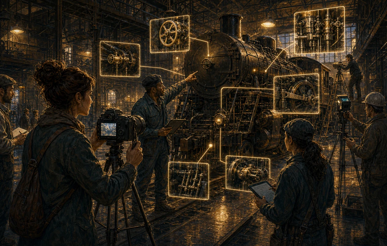 Illustration for Snagit: capture rig collecting screen moments and annotations