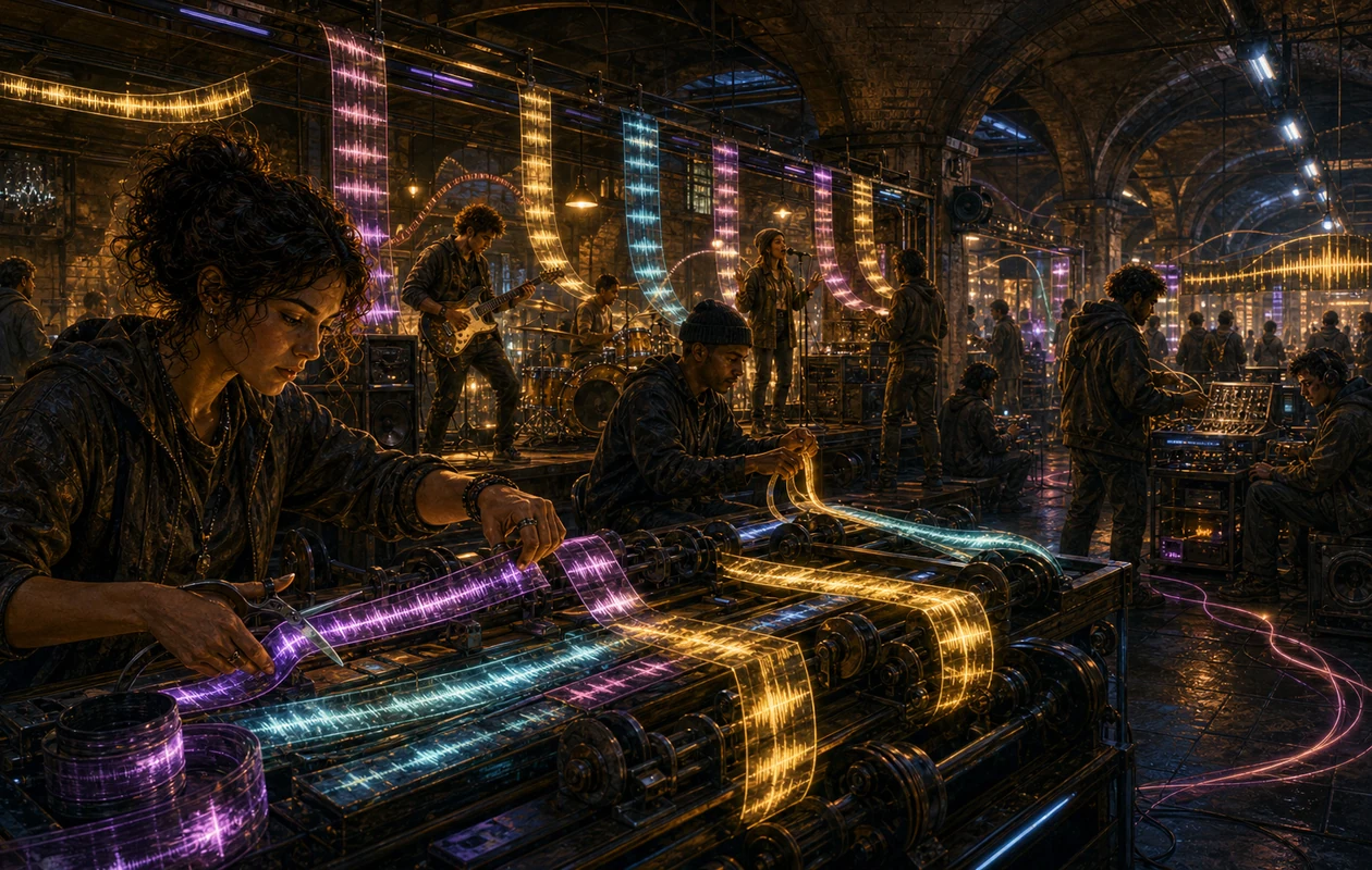 Illustration for Splice: music workshop weaving luminous audio loops