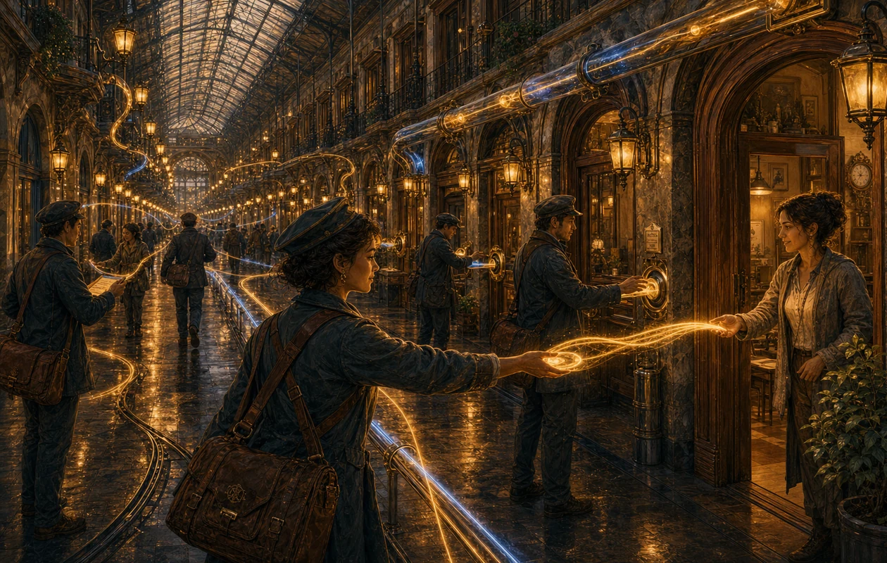 Illustration for Streak: mail arcade moving luminous conversation threads