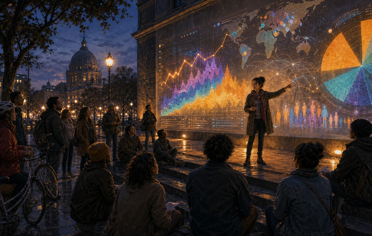 Illustration for tableau-public: public data mural in the city
