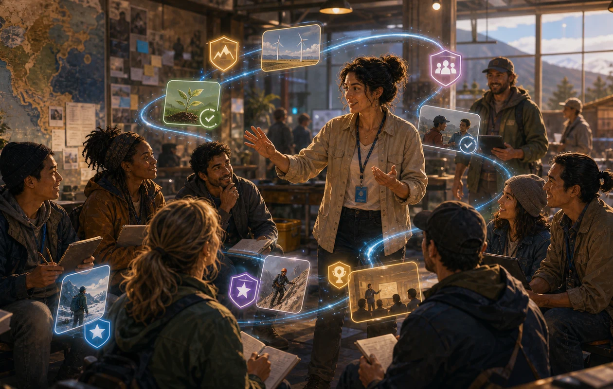Illustration for talentlms: mobile training for a learning group