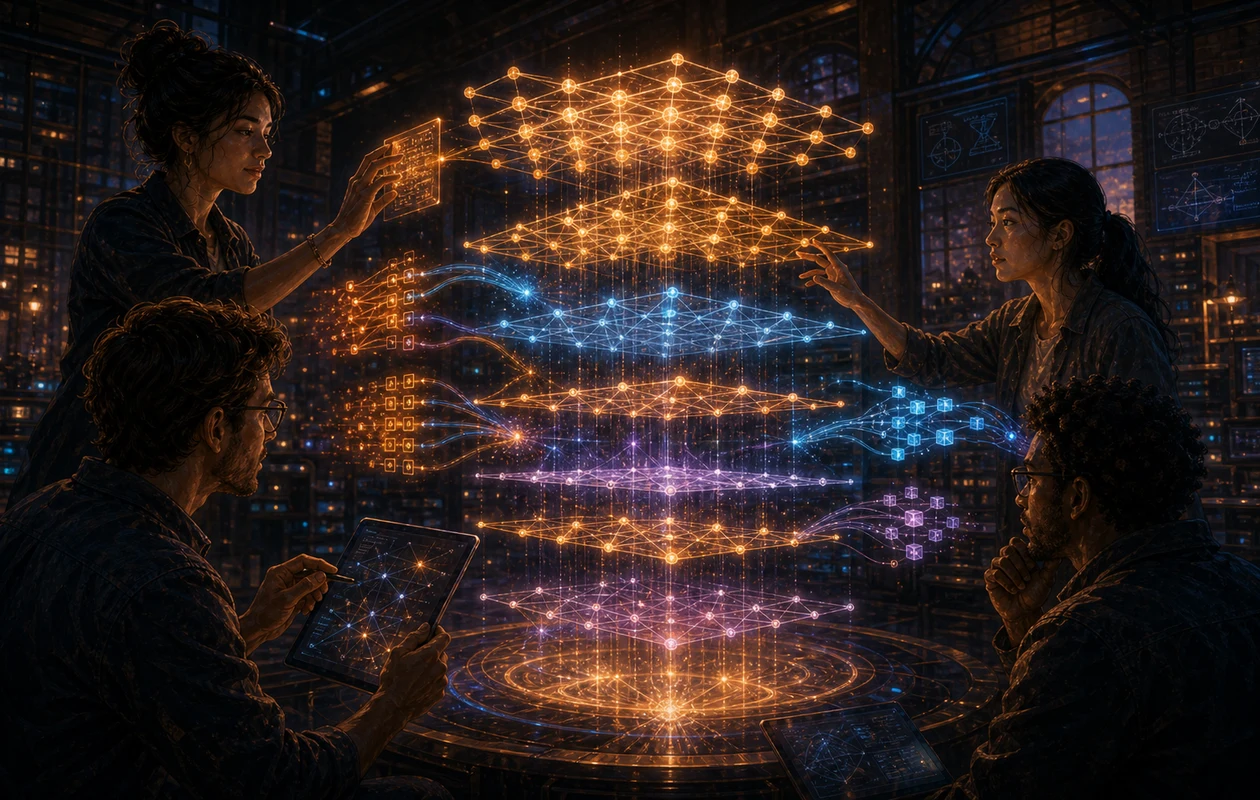Illustration zu tensorflow-keras: Schichten eines neuronalen Modells