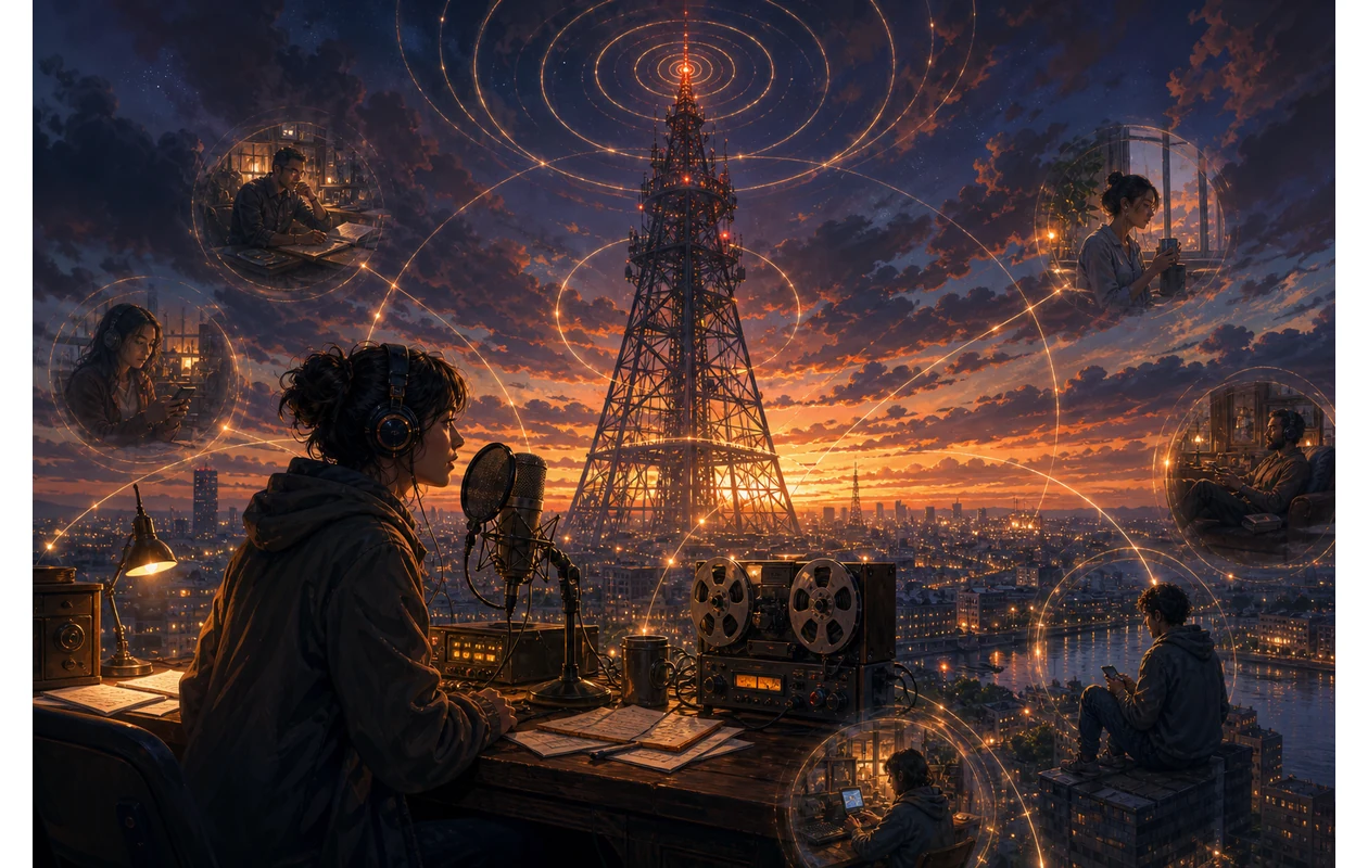Illustration zu transana: Eine Forscherin verfolgt die Bedeutung in aufgezeichnetem Audio