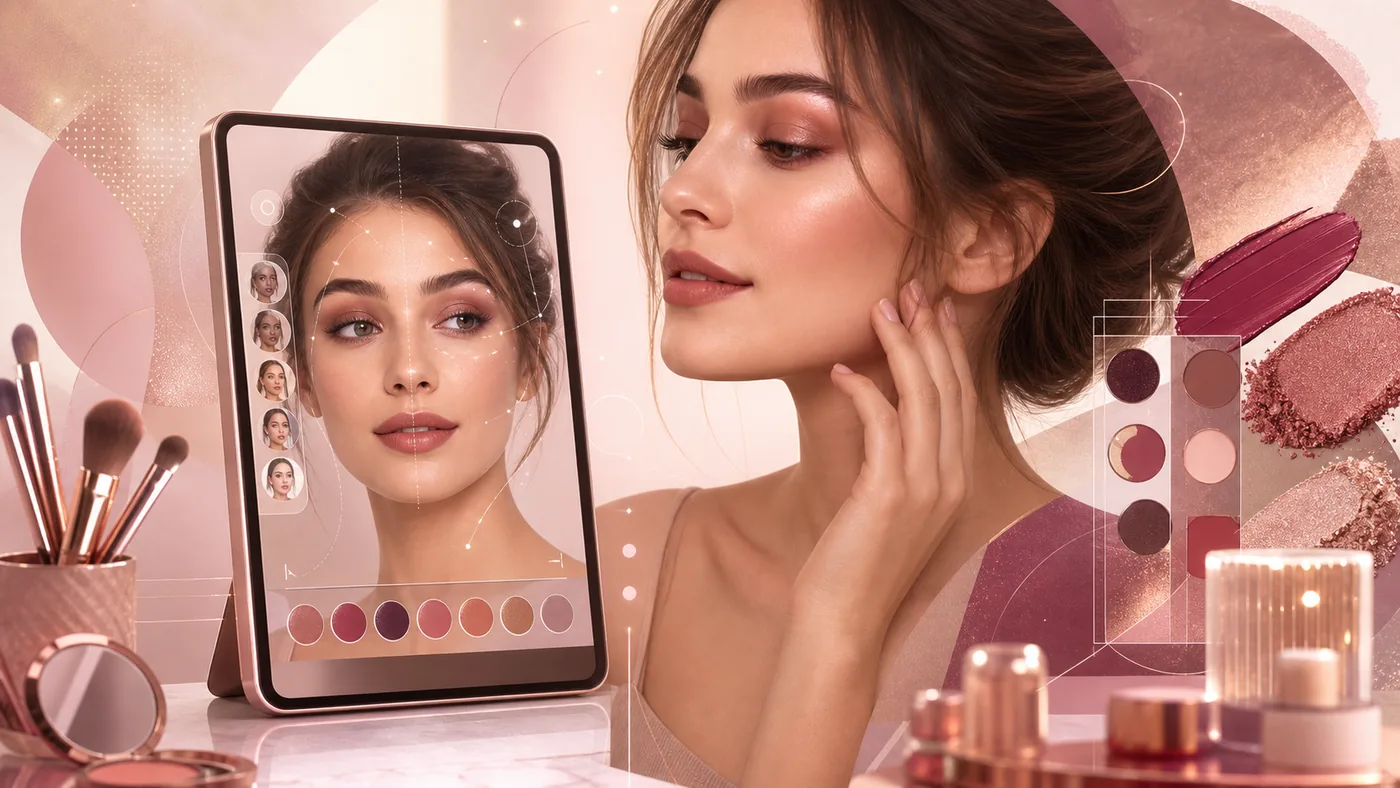 Illustration for YouCam Makeup: virtual makeup colors and mirror views for beauty tests