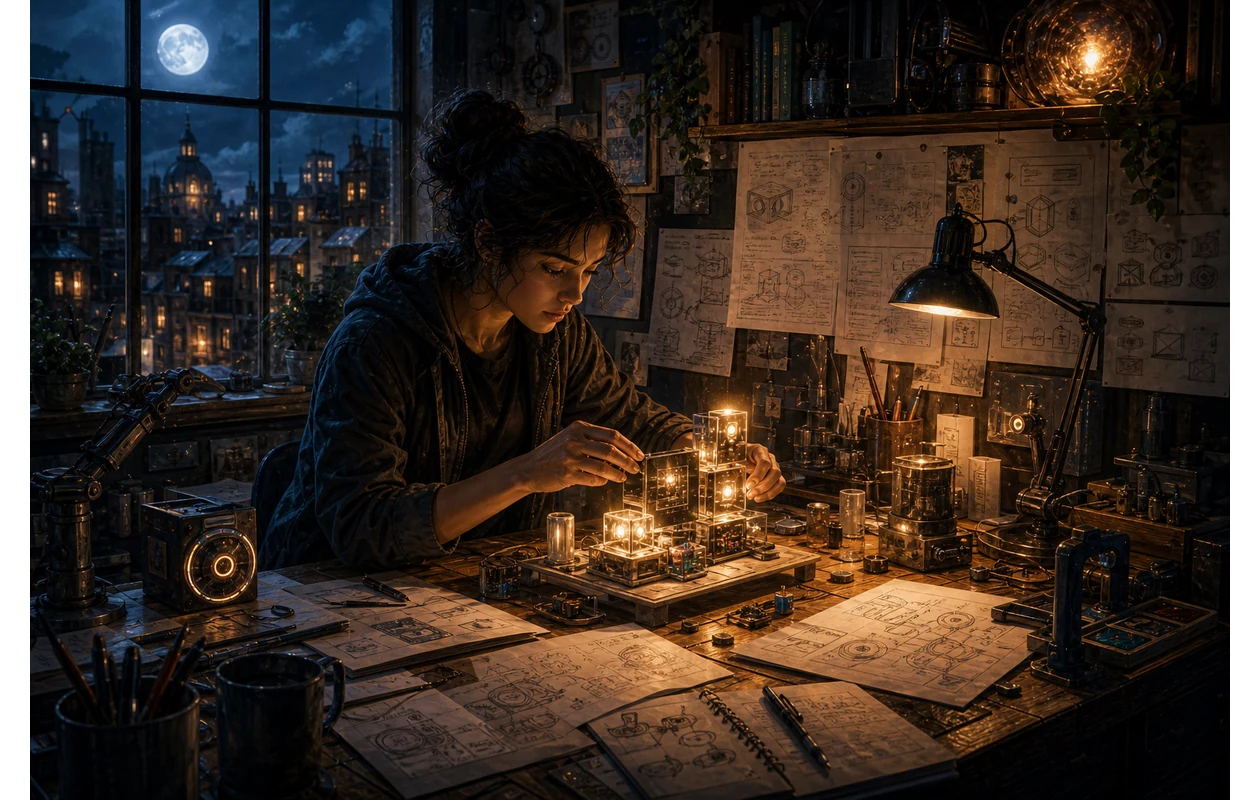 Illustration zu vivacut: Filmmaker cutting an action sequence on the move
