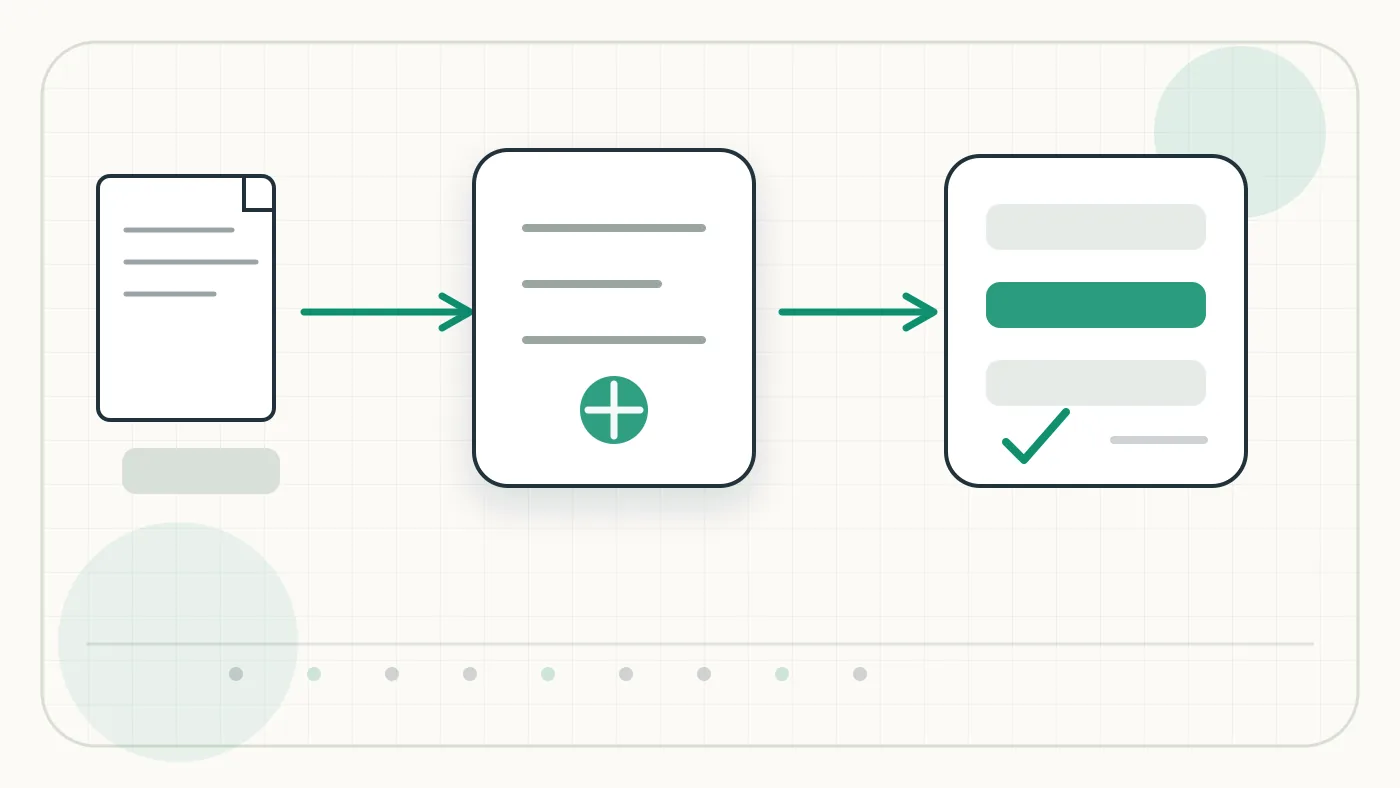 Illustration for Klippa: technical process graphic for document intake, OCR, validation, and export