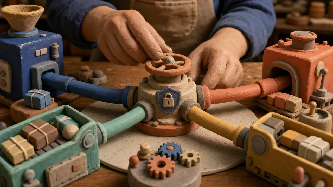 Clay-Workshop mit kontrolliert verbundener Leitungsweiche